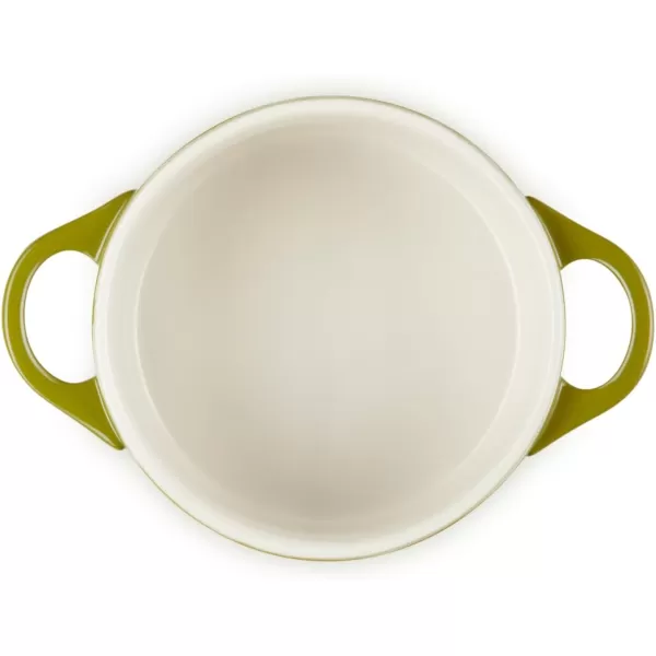 Le Creuset Olive Branch Collection Stoneware Classic Mini Round Cocotte, 24 oz., Olive