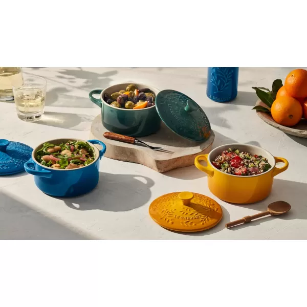 Le Creuset Olive Branch Collection Stoneware Classic Mini Round Cocotte, 24 oz., Olive