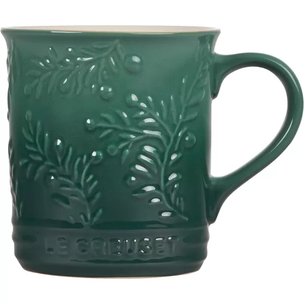 Le Creuset Olive Branch Collection Stoneware Seattle Mug, 14 oz., Olive