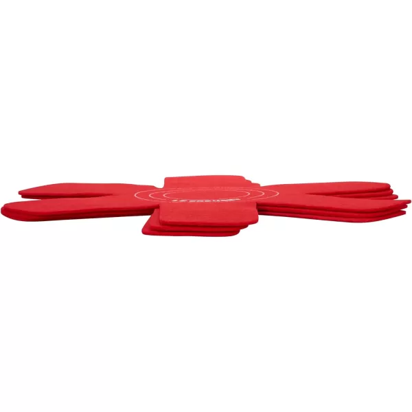 Le Creuset Set of 3 Felt Cookware Protectors - Cerise