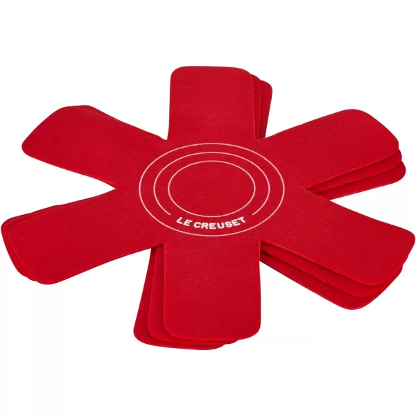 Le Creuset Set of 3 Felt Cookware Protectors - Cerise