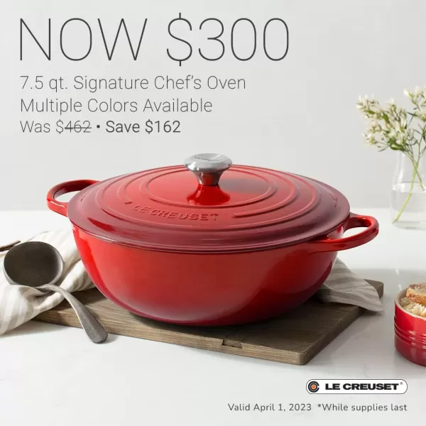 Le Creuset Signature Cast Iron Chef's Oven, 7.5qt, Marseille