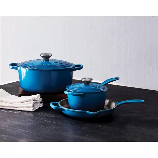 Le Creuset Signature Enameled Cast-Iron Cookware Set, 10-Piece, White