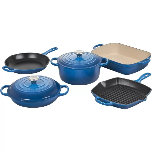 Le Creuset Signature Enameled Cast-Iron Cookware Set, 10-Piece, White