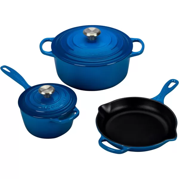 Le Creuset Signature Enameled Cast-Iron Cookware Set, 10-Piece, White