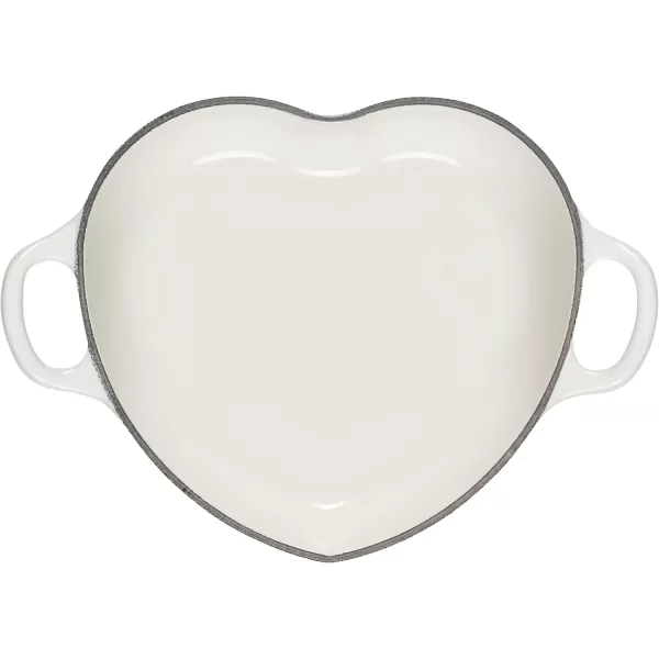 Le Creuset Signature Enameled Cast Iron Figural Heart Cocotte, 2 Quart, Coastal Blue with Stainless Steel Knob