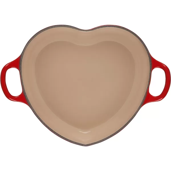 Le Creuset Signature Enameled Cast Iron Figural Heart Cocotte, 2 Quart, Coastal Blue with Stainless Steel Knob