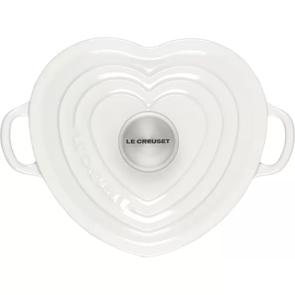 Le Creuset Signature Enameled Cast Iron Figural Heart Cocotte, 2 Quart, Coastal Blue with Stainless Steel Knob