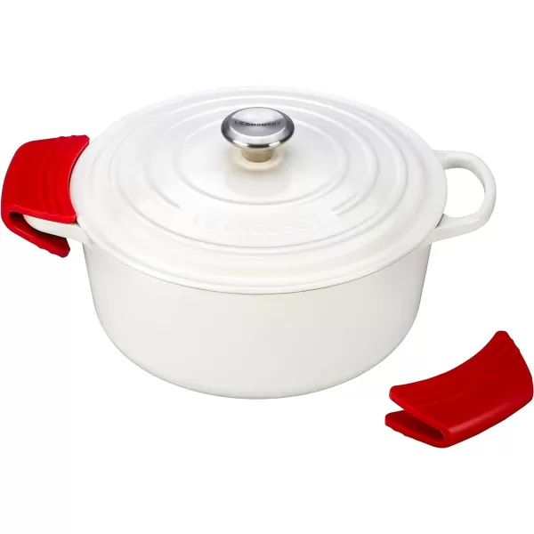 Le Creuset Silicone Set of 2 Handle Grips, 5" x 2 1/2" each, Sea Salt