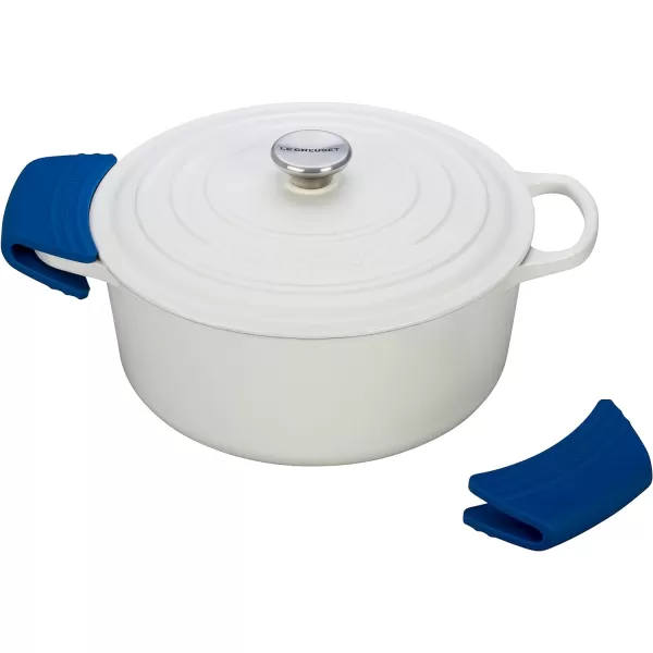 Le Creuset Silicone Set of 2 Handle Grips, 5" x 2 1/2" each, Sea Salt
