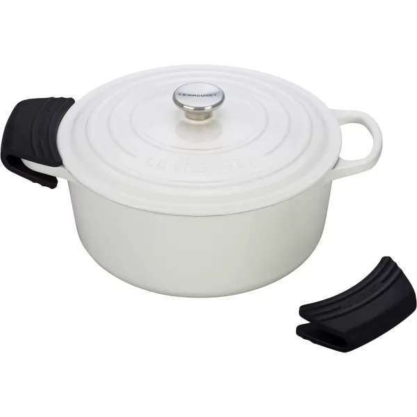 Le Creuset Silicone Set of 2 Handle Grips, 5" x 2 1/2" each, Sea Salt