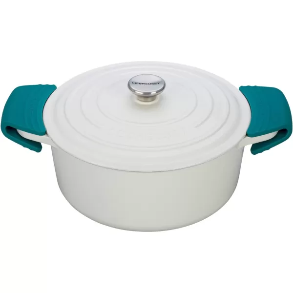 Le Creuset Silicone Set of 2 Handle Grips, 5" x 2 1/2" each, Sea Salt