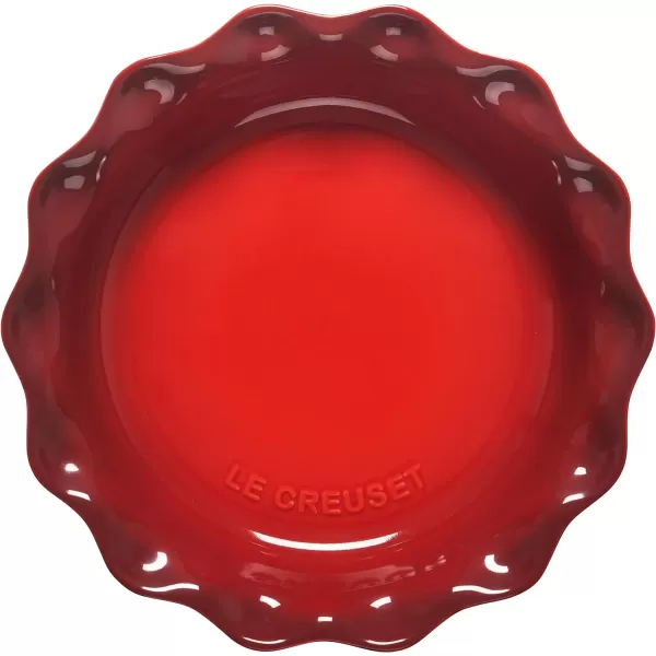 Le Creuset Stoneware 9" Heritage Pie Dish, Cerise