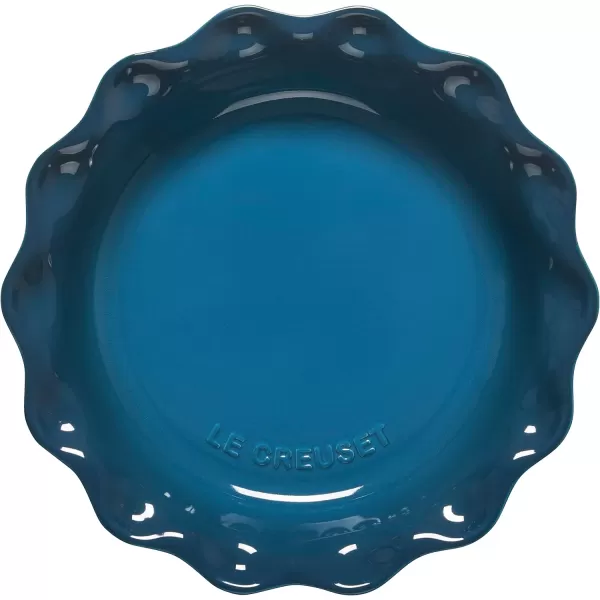 Le Creuset Stoneware 9" Heritage Pie Dish, Cerise