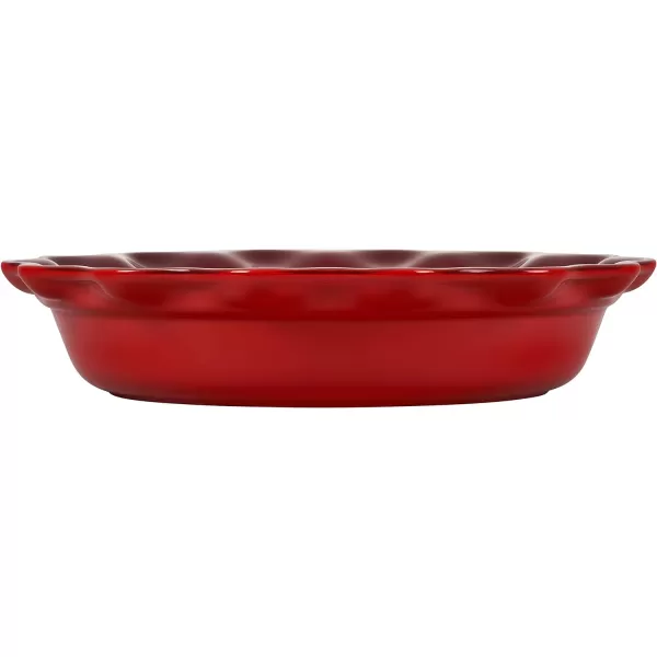 Le Creuset Stoneware 9" Heritage Pie Dish, Cerise