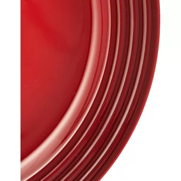 Le Creuset Stoneware Dinner Plates, Set of 4, 11.25" Each, Cerise