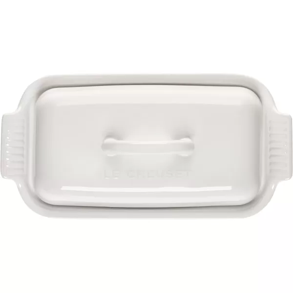 Le Creuset Stoneware Heritage Butter Dish, White