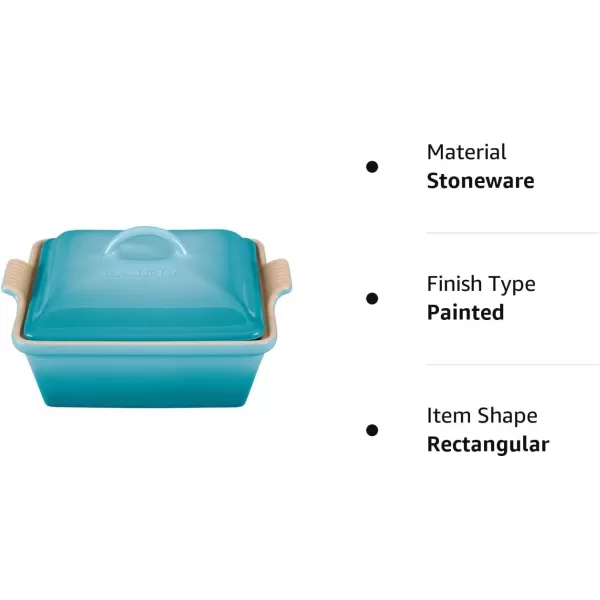 Le Creuset Stoneware Heritage Covered Square Casserole, 2.5 qt. , Marseille