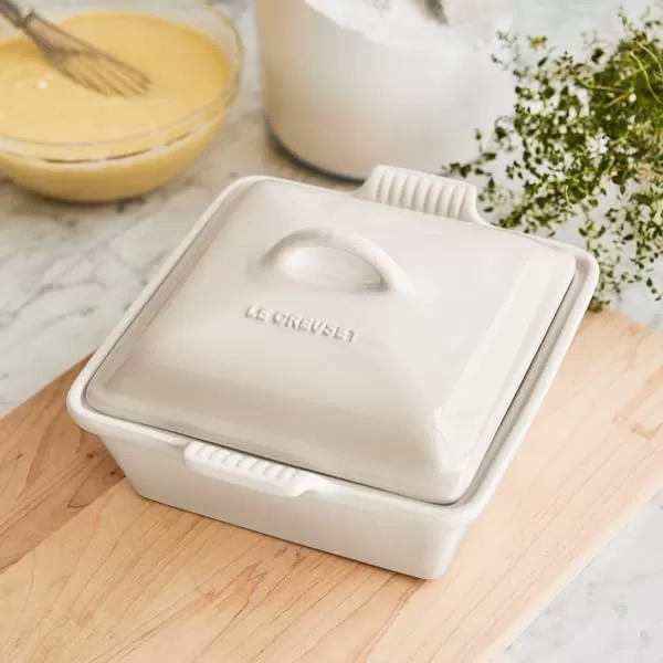 Le Creuset Stoneware Heritage Covered Square Casserole, 2.5 qt. , Marseille