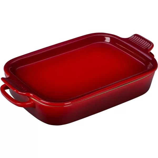 Le Creuset Stoneware Rectangular Dish with Platter Lid, 14 3/4" X 9", White