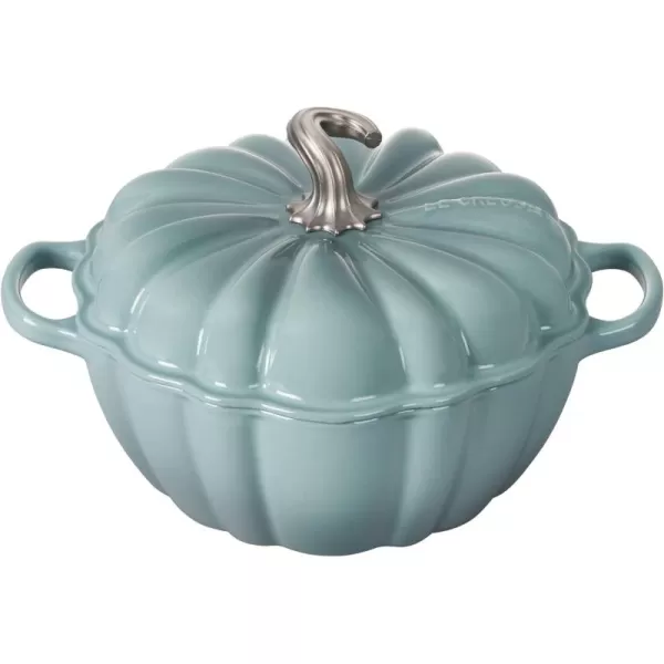 Le Creuset Enameled Cast Iron Figural Pumpkin Cocotte, 4 qt., Sea Salt
