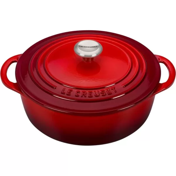Le Creuset Enameled Cast Iron Shallow Round Oven, 2.75 Qt., Flame