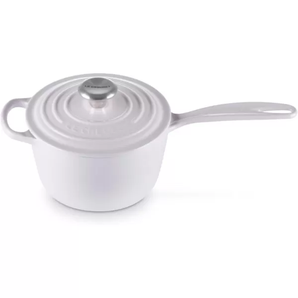 Le Creuset Enameled Cast Iron Signature Saucepan, 1.75 qt., White