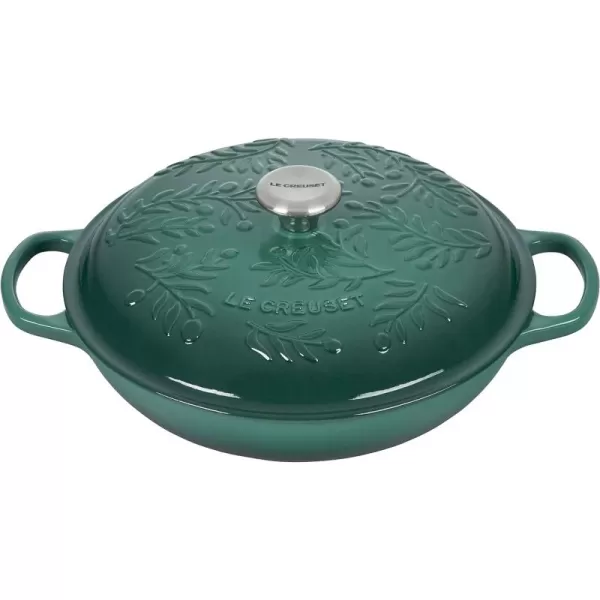 Le Creuset Olive Branch Collection Cast Iron Signature Round Braiser, 3.5 Qt., Olive