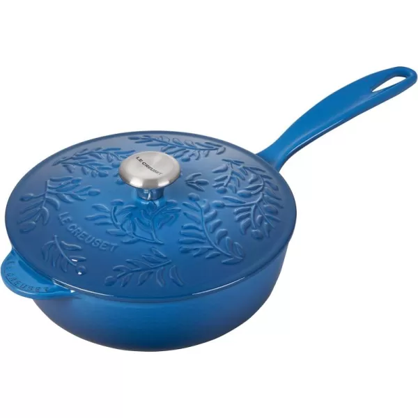 Le Creuset Olive Branch Collection Cast Iron Traditional Round Saucier, 2.25 Qt., Olive