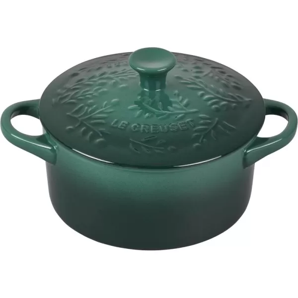 Le Creuset Olive Branch Collection Stoneware Classic Mini Round Cocotte, 24 oz., Olive