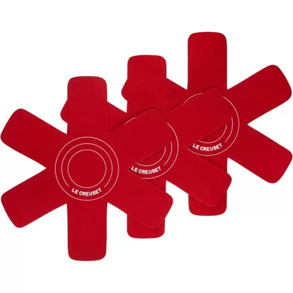 Le Creuset Set of 3 Felt Cookware Protectors - Cerise