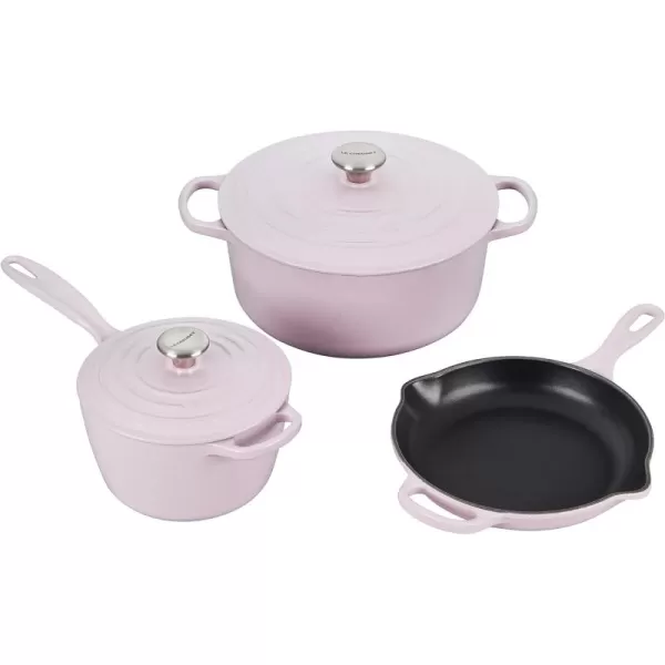 Le Creuset Signature Enameled Cast-Iron Cookware Set, 10-Piece, White