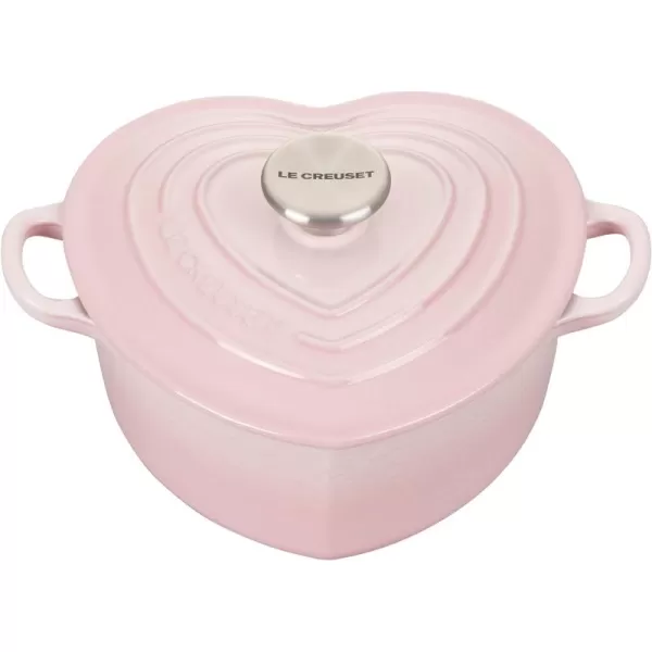 Le Creuset Signature Enameled Cast Iron Figural Heart Cocotte, 2 Quart, Coastal Blue with Stainless Steel Knob