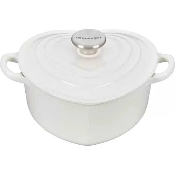 Le Creuset Signature Enameled Cast Iron Figural Heart Cocotte, 2 Quart, Coastal Blue with Stainless Steel Knob