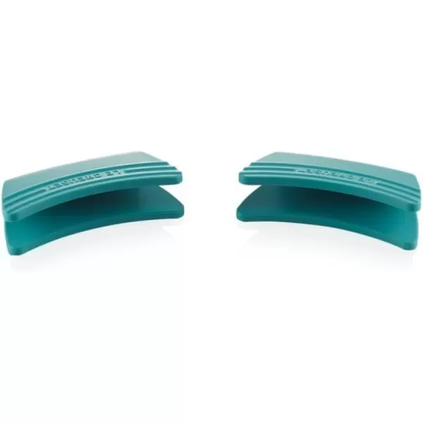 Le Creuset Silicone Set of 2 Handle Grips, 5" x 2 1/2" each, Sea Salt
