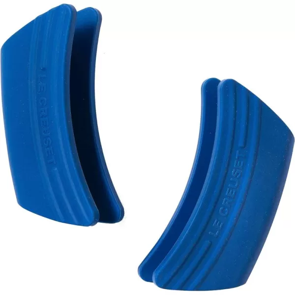 Le Creuset Silicone Set of 2 Handle Grips, 5" x 2 1/2" each, Sea Salt