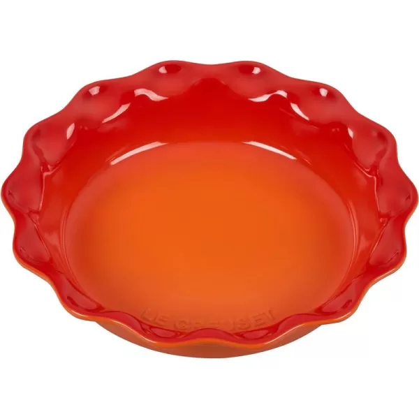 Le Creuset Stoneware 9" Heritage Pie Dish, Cerise
