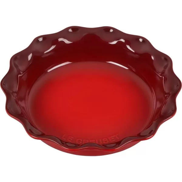 Le Creuset Stoneware 9" Heritage Pie Dish, Cerise
