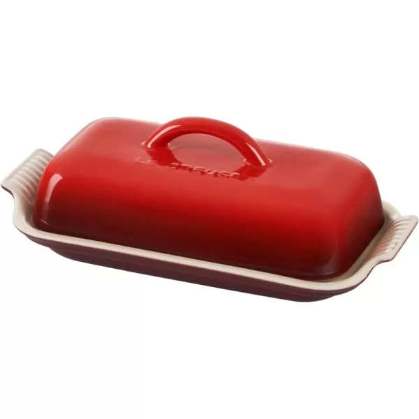 Le Creuset Stoneware Heritage Butter Dish, White