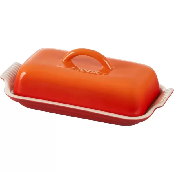 Le Creuset Stoneware Heritage Butter Dish, White
