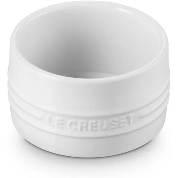 Le Creuset Stoneware Round Straight Wall Ramekin, 6.75oz., White