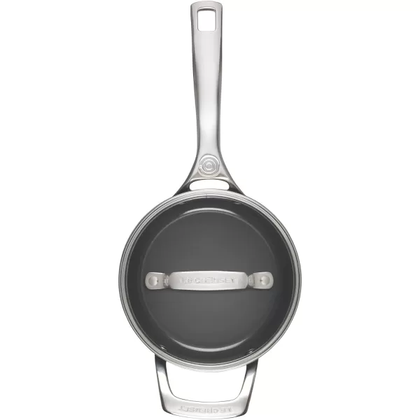 Le Creuset Essential Non-stick Ceramic Saucepan with Glass Lid, 3 qt.