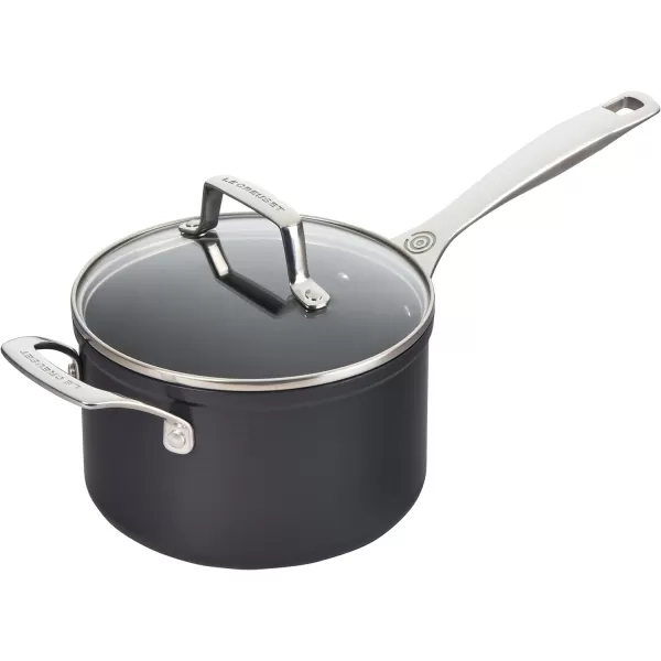 Le Creuset Essential Non-stick Ceramic Saucepan with Glass Lid, 3 qt.