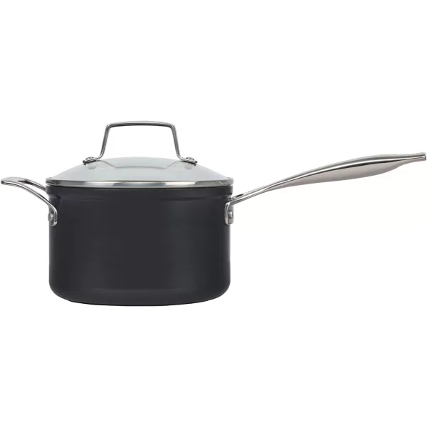 Le Creuset Essential Non-stick Ceramic Saucepan with Glass Lid, 3 qt.