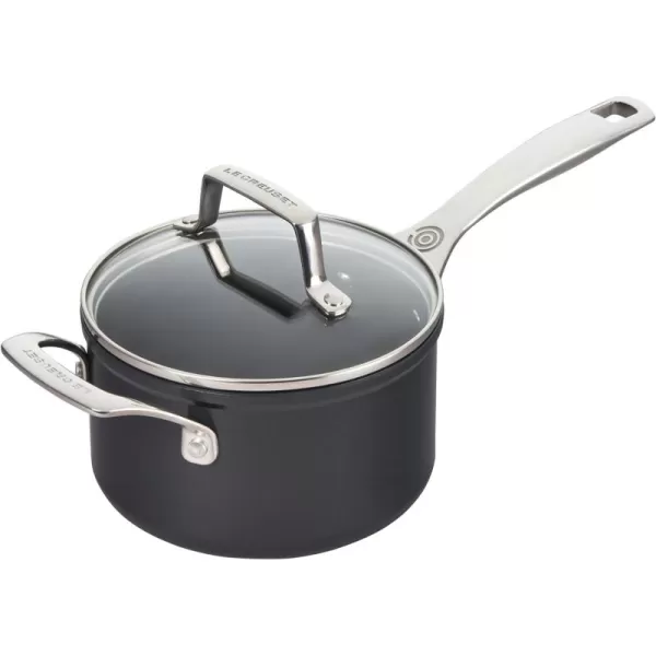 Le Creuset Essential Non-stick Ceramic Saucepan with Glass Lid, 3 qt.