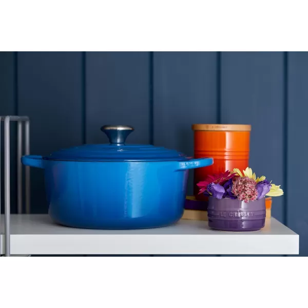 Le Creuset Enameled Cast Iron Signature Round Dutch Oven, 5.5 qt., Rhone