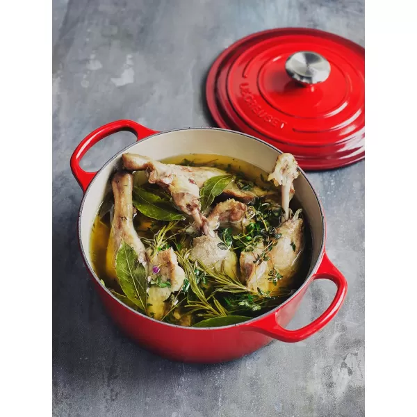 Le Creuset Enameled Cast Iron Signature Round Dutch Oven, 5.5 qt., Rhone