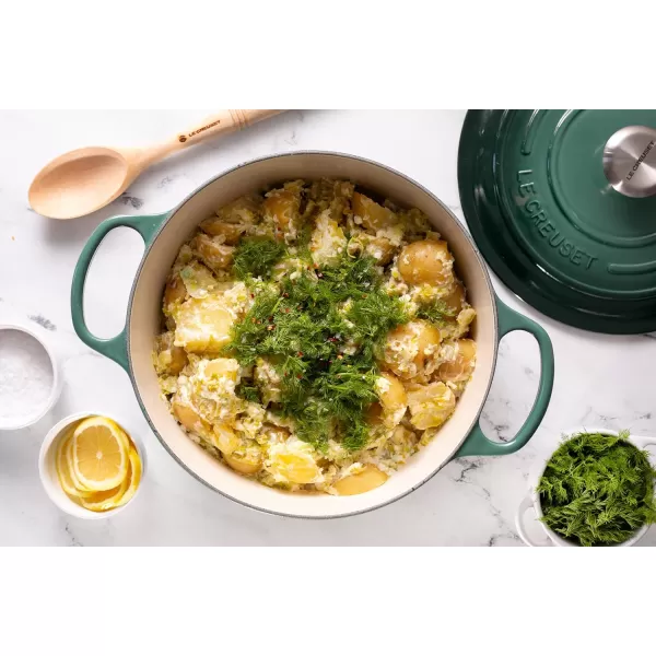 Le Creuset Enameled Cast Iron Signature Round Dutch Oven, 5.5 qt., Rhone