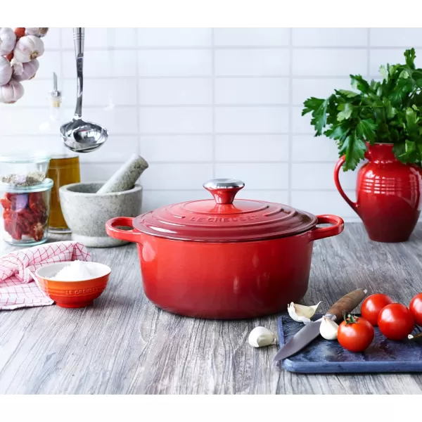Le Creuset Enameled Cast Iron Signature Round Dutch Oven, 5.5 qt., Rhone