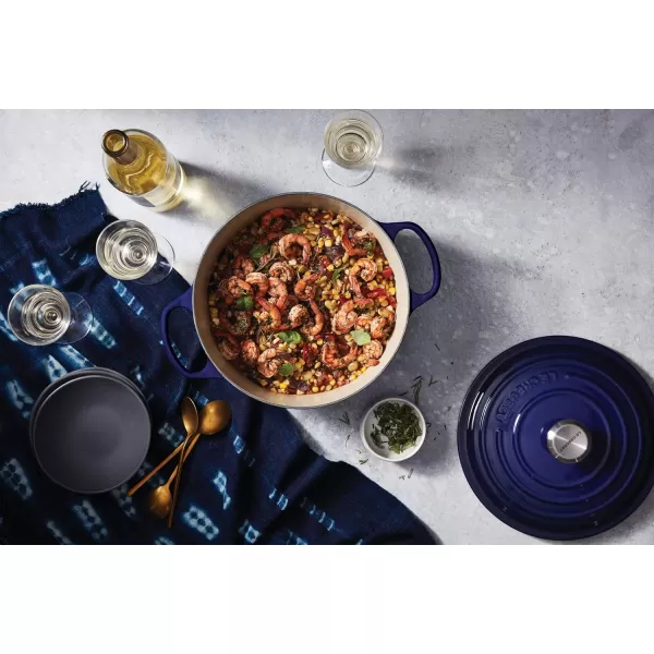 Le Creuset Enameled Cast Iron Signature Round Dutch Oven, 5.5 qt., Rhone